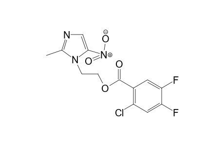 2-(2-Methyl-5-nitro-1H-imidazol-1-yl)ethyl 2-chloro-4,5-difluorobenzoate