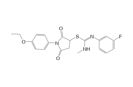 carbamimidothioic acid, N'-(3-fluorophenyl)-N-methyl-, 1-(4-ethoxyphenyl)-2,5-dioxo-3-pyrrolidinyl ester