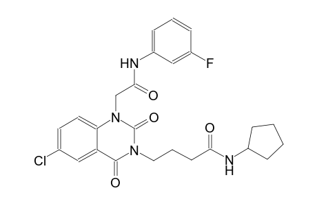 4-(6-chloro-1-[2-(3-fluoroanilino)-2-oxoethyl]-2,4-dioxo-1,4-dihydro-3(2H)-quinazolinyl)-N-cyclopentylbutanamide
