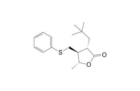 (3.alpha.,4.beta.,5.alpha.)-(+-)-3-(2,2-Dimethylpropyl)-5-methyl-4-[(phenylthio)methyl]dihydro-2(3H)-furanone