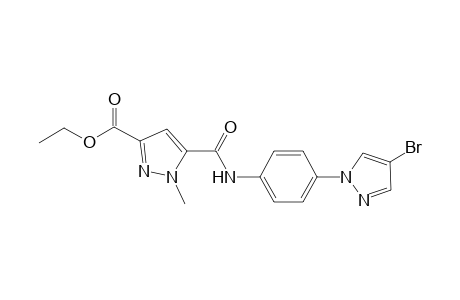Ethyl 5-{[4-(4-bromo-1H-pyrazol-1-yl)phenyl]carbamoyl}-1-methyl-1H-pyrazole-3-carboxylate