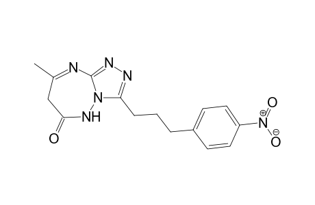 5H-1,2,4-triazolo[4,3-b][1,2,4]triazepin-6(7H)-one, 8-methyl-3-[3-(4-nitrophenyl)propyl]-