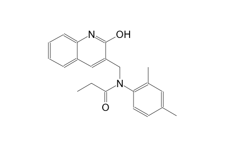 N-(2,4-dimethylphenyl)-N-[(2-hydroxy-3-quinolinyl)methyl]propanamide