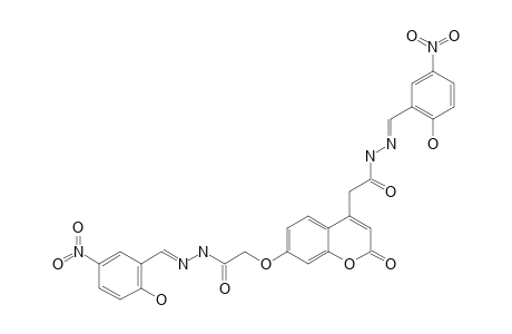 [7-(2-HYDROXY-5-NITROBENZYLIDENE-HYDRAZINOCARBONYLMETHOXY)-2-OXO-2H-CHROMEN-4-YL]-ACETIC-ACID-(2-HYDROXY-5-NITROBENZYLIDENE)-HYDRAZIDE