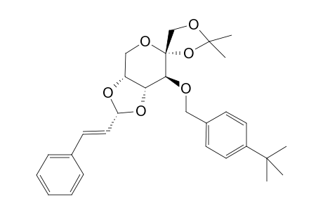 1,2-O-Isopropylidene-3-O-(p-tert-butylbenzyl)-4,5-O-[(1'R)-trans-3'-phenyl-2'-propen-1'-yl]-.beta.-D-fluctopyranose