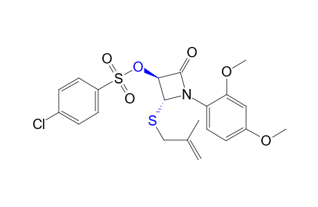 trans-1-(2,4-dimethoxyphenyl)-3-hydroxy-4-[(2-methylallyl)thio]-2- azetidinone, p-chlorobenzenesulfonate (ester)