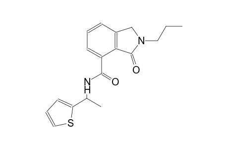 3-oxo-2-propyl-N-[1-(2-thienyl)ethyl]-4-isoindolinecarboxamide
