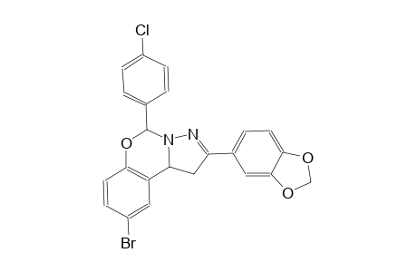 2-(1,3-benzodioxol-5-yl)-9-bromo-5-(4-chlorophenyl)-1,10b-dihydropyrazolo[1,5-c][1,3]benzoxazine