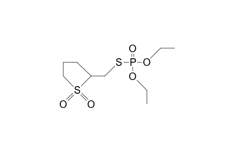 O,O-Diethyl-S-(1,1-dioxo-2-thiolanylmethyl)-thiophosphoric acid