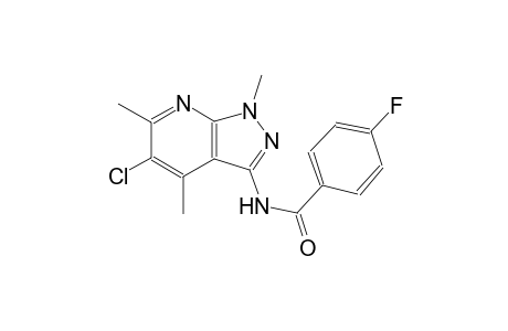 benzamide, N-(5-chloro-1,4,6-trimethyl-1H-pyrazolo[3,4-b]pyridin-3-yl)-4-fluoro-