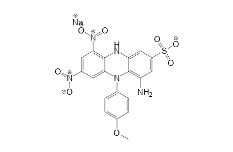 2-Phenazinesulfonic acid, 4-amino-5,10-dihydro-5-(4-methoxyphenyl)-7,9-dinitro-, monosodium salt