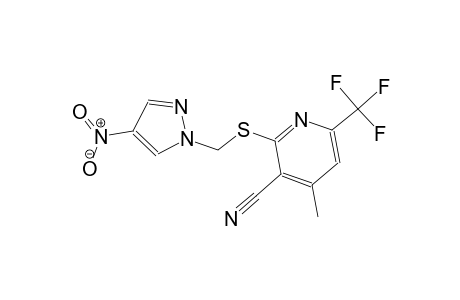 4-methyl-2-{[(4-nitro-1H-pyrazol-1-yl)methyl]sulfanyl}-6-(trifluoromethyl)nicotinonitrile
