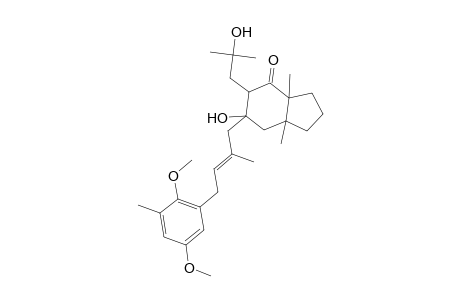 6-[(2E)-4-(2,5-Dimethoxy-3-methylphenyl)-2-methyl-2-butenyl]-6-hydroxy-5-(2-hydroxy-2-methylpropyl)-3a,7a-dimethyloctahydro-4H-inden-4-one