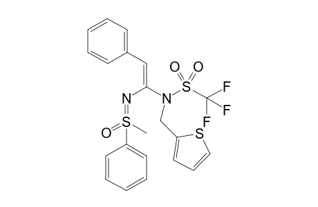 (E)-N-{2-Phenylvinyl-2-N-(thiophen-2-ylmethyl)-triflylamide]}-S-methyl-S-phenylsulfoximine