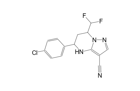 5-(4-chlorophenyl)-7-(difluoromethyl)-4,5,6,7-tetrahydropyrazolo[1,5-a]pyrimidine-3-carbonitrile