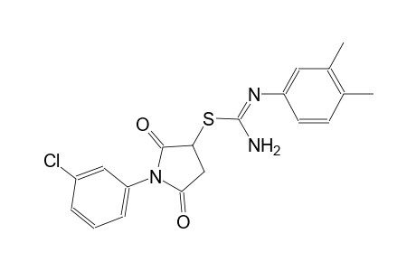 carbamimidothioic acid, N'-(3,4-dimethylphenyl)-, 1-(3-chlorophenyl)-2,5-dioxo-3-pyrrolidinyl ester