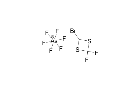 2-BROMO-4,4-DIFLUORO-1,3-DITHIETAN-2-YLIUM-HEXAFLUOROARSENATE