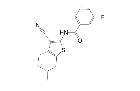 N-(3-cyano-6-methyl-4,5,6,7-tetrahydro-1-benzothien-2-yl)-3-fluorobenzamide