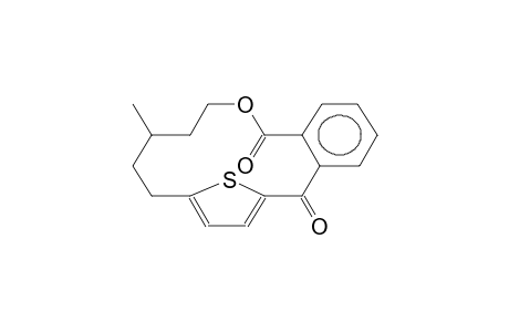 8-METHYL-2,3-BENZO-5-OXA-[10]-ALPHA-CYCLOTHIEN-1,4-DIONE