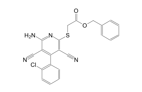 benzyl {[6-amino-4-(2-chlorophenyl)-3,5-dicyano-2-pyridinyl]sulfanyl}acetate