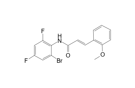 (2E)-N-(2-Bromo-4,6-difluorophenyl)-3-(2-methoxyphenyl)-2-propenamide