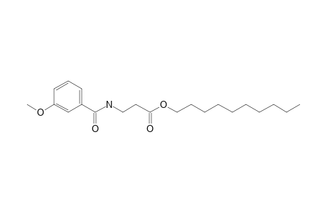 .beta.-Alanine, N-(3-methoxybenzoyl)-, decyl ester