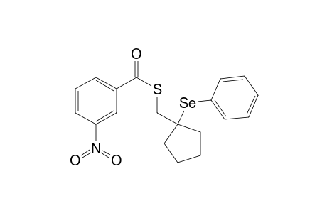 Benzenecarbothioic acid, 3-nitro-, S-[[1-(phenylseleno)cyclopentyl]methyl]ester