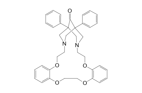 18,21-Diphenyldibenzo[e,k]4,7,9,10-tetraoxa-1,16-diazatricyclo[14.3.3.1(18,21)]tricosan-23-one