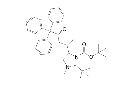t-Butyl 2-(t-butyl)-3-methyl-5-(3'-oxo-1'-methyl-4',4',4'-triphenylbutyl)-1-imidazolidine-carboxylate