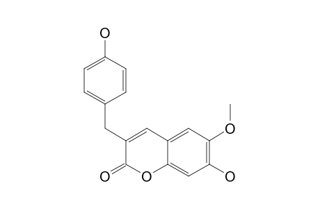 7-HYDROXY-8-METHOXY-3-(4'-HYDROXYBENZYL)-COUMARIN