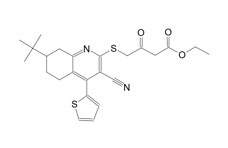 ethyl 4-{[7-tert-butyl-3-cyano-4-(2-thienyl)-5,6,7,8-tetrahydro-2-quinolinyl]sulfanyl}-3-oxobutanoate