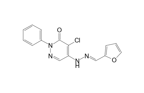 4-Chloranyl-5-[(2E)-2-(furan-2-ylmethylidene)hydrazinyl]-2-phenyl-pyridazin-3-one
