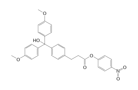 (4-nitrophenyl) 3-[4-[bis(4-methoxyphenyl)-oxidanyl-methyl]phenyl]propanoate