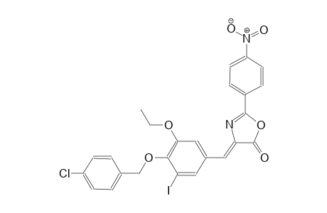(4Z)-4-{4-[(4-chlorobenzyl)oxy]-3-ethoxy-5-iodobenzylidene}-2-(4-nitrophenyl)-1,3-oxazol-5(4H)-one
