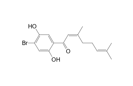 (2Z)-1-(4-bromo-2,5-dihydroxy-phenyl)-3,7-dimethyl-octa-2,6-dien-1-one