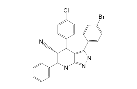 3-(4-BROMOPHENYL)-4-(4-CHLOROPHENYL)-5-CYANO-4,7-DIHYDRO-6-PHENYL-2H-PYRAZOLO-[3,4-B]-PYRIDINE