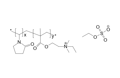 Poly[(2-ethyldimethylammonioethyl methacrylate ethyl sulfate)-co-(1-vinylpyrrolidone)], average Mw <1,000,000 (GPC)