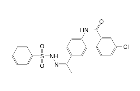3-chloro-N-{4-[(1Z)-N-(phenylsulfonyl)ethanehydrazonoyl]phenyl}benzamide