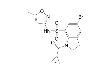 1H-indole-7-sulfonamide, 5-bromo-1-(cyclopropylcarbonyl)-2,3-dihydro-N-(5-methyl-3-isoxazolyl)-
