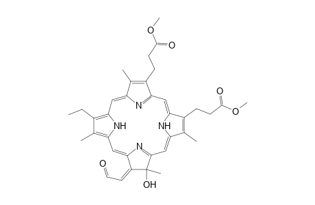 8-Ethyl-2-hydroxy-3-(2-oxoethylidene)-2,3-dihydrodeuteroporphyrin-ix, dimethyl ester