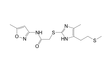 Acetamide, N-(5-methyl-3-isoxazolyl)-2-[[4-methyl-5-[2-(methylthio)ethyl]-1H-imidazol-2-yl]thio]-