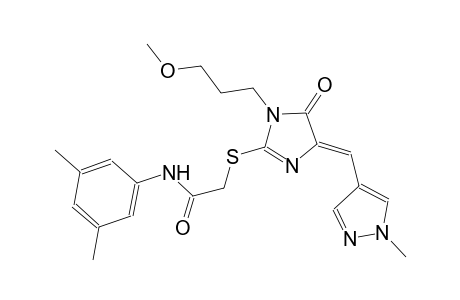 N-(3,5-dimethylphenyl)-2-({(4Z)-1-(3-methoxypropyl)-4-[(1-methyl-1H-pyrazol-4-yl)methylene]-5-oxo-4,5-dihydro-1H-imidazol-2-yl}sulfanyl)acetamide