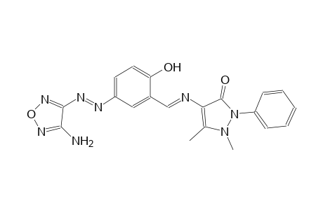 3H-pyrazol-3-one, 4-[[(E)-[5-[(E)-(4-amino-1,2,5-oxadiazol-3-yl)azo]-2-hydroxyphenyl]methylidene]amino]-1,2-dihydro-1,5-dimethyl-2-phenyl-