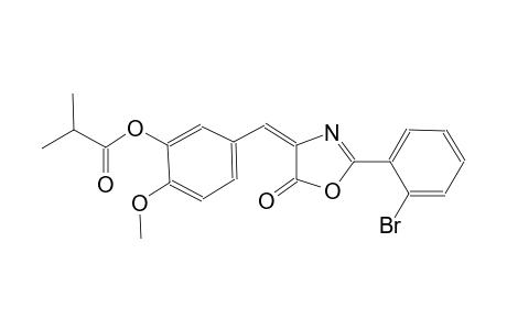 5-[(E)-(2-(2-bromophenyl)-5-oxo-1,3-oxazol-4(5H)-ylidene)methyl]-2-methoxyphenyl 2-methylpropanoate