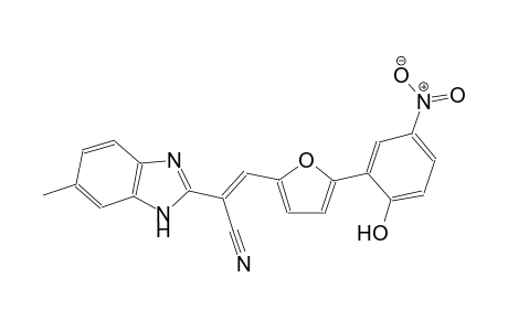 (2E)-3-[5-(2-hydroxy-5-nitrophenyl)-2-furyl]-2-(6-methyl-1H-benzimidazol-2-yl)-2-propenenitrile