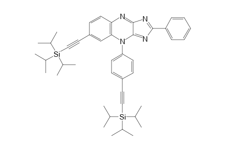 2-Phenyl-4-(4-triisopropylsilylethynylphenyl)-6-triisopropylsilylethynyl-4H-imidazo[4,5-b]quinoxaline
