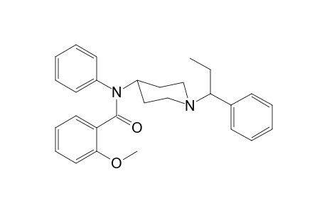 N-Phenyl-N-[1-(1-phenylpropan-1-yl)piperidin-4-yl]-4-methoxybenzamide