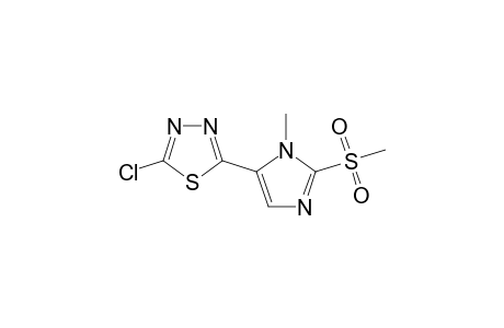 2-Chloro-5-(1-methyl-2-methylsulfonyl-1H-imidazol-5-yl)-1,3,4-thiadiazole
