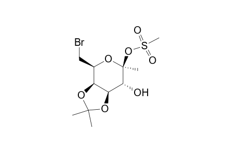 .beta.-D-Galactopyranoside, methyl 6-bromo-6-deoxy-3,4-O-(1-methylethylidene)-, methanesulfonate