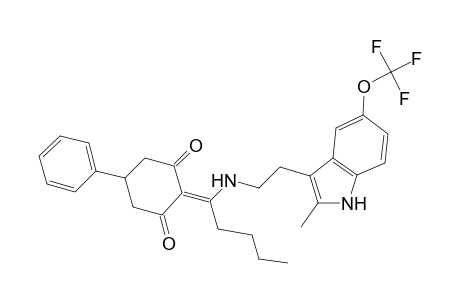 2-[1-({2-[2-methyl-5-(trifluoromethoxy)-1H-indol-3-yl]ethyl}amino)pentylidene]-5-phenyl-1,3-cyclohexanedione